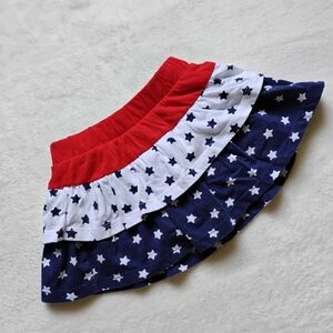 Tiered Red White And Blue Stars Skort | 24M